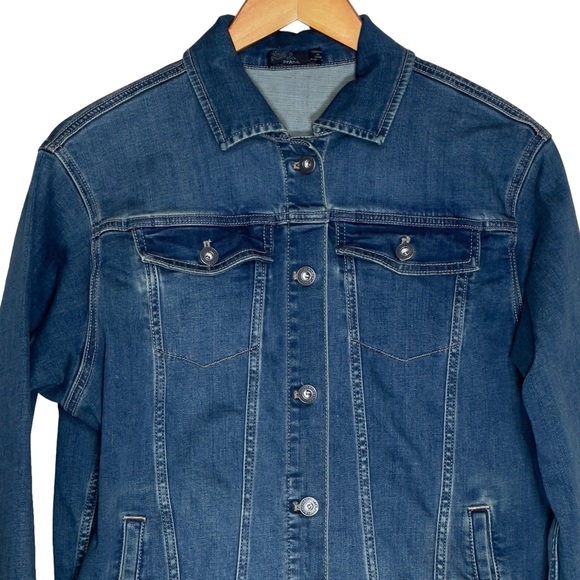 Prana Detra Womens Size Small Denim Trucker Jacket - Picture 3 of 10